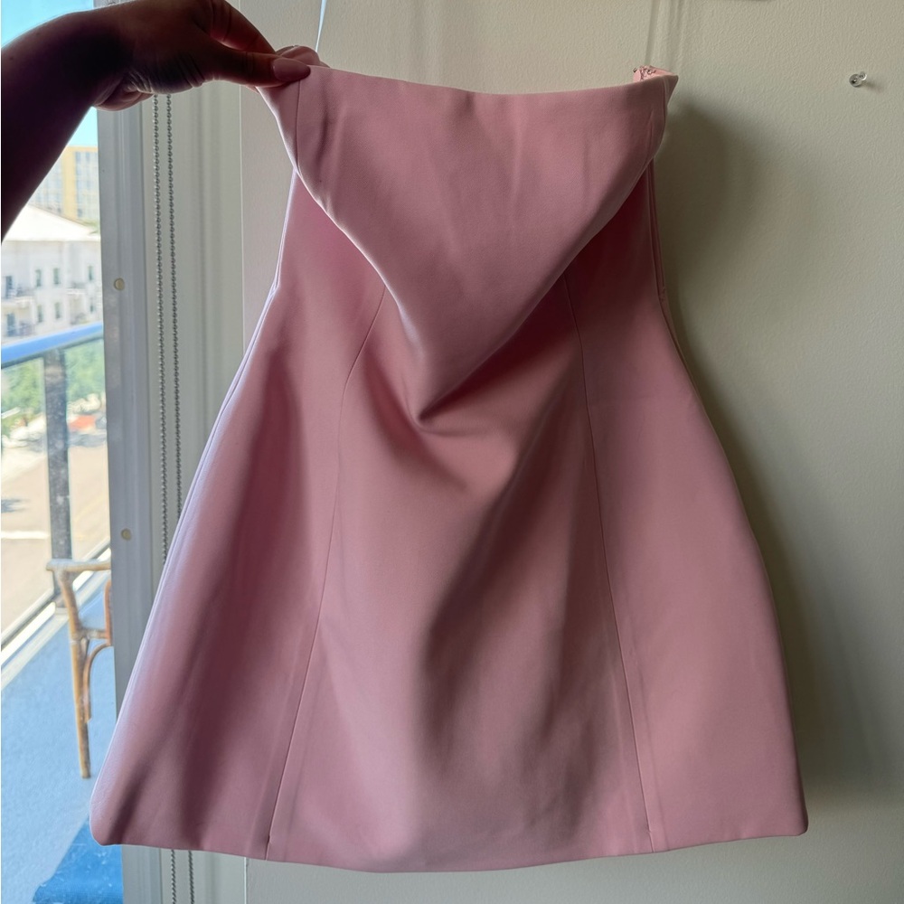 Meshki Strapless Bow Back Mini Dress - Pink